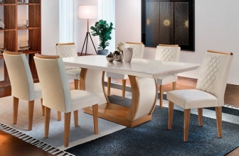 Orçamento de montagem para Conjunto de Mesa de Jantar com 6 Cadeiras Estofadas
